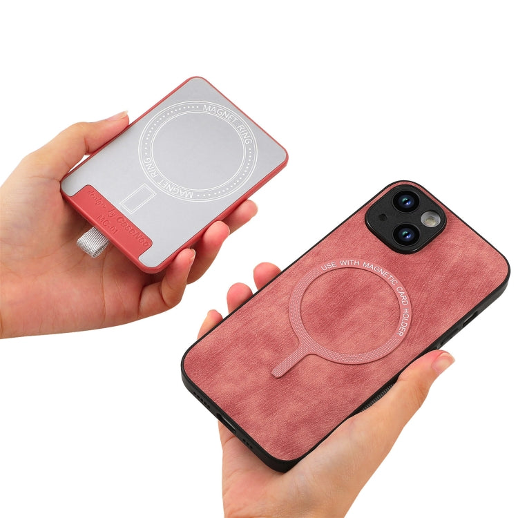 For iPhone 15 Pro Max Retro Splitable Magnetic Card Bag Leather Phone Case(Pink) - HoMEdemic™ 