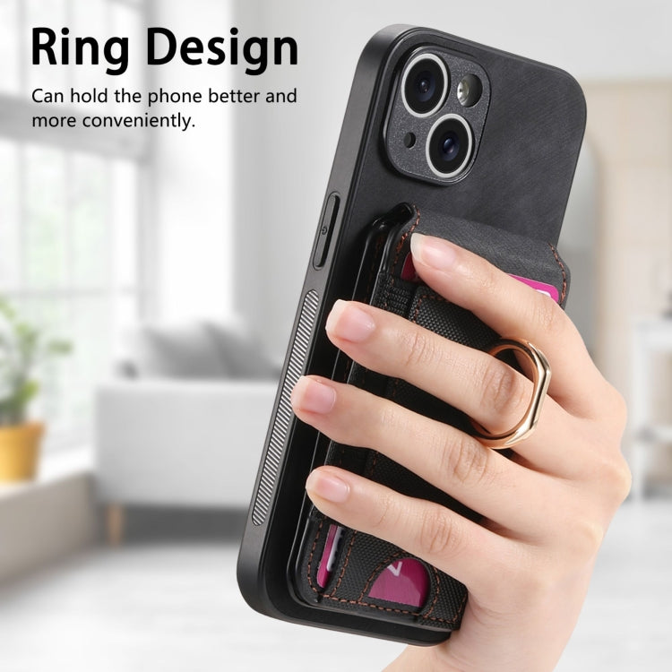 For iPhone 15 Pro Max Retro Splitable Magnetic Stand Card Bag Leather Phone Case(Black) - HoMEdemic™ 