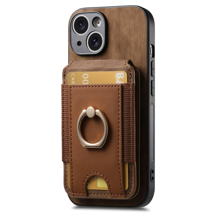 For iPhone 15 Pro Max Retro Splitable Magnetic Stand Card Bag Leather Phone Case(Brown) - HoMEdemic™ 
