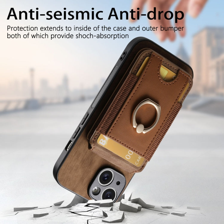 For iPhone 15 Pro Max Retro Splitable Magnetic Stand Card Bag Leather Phone Case(Brown) - HoMEdemic™ 