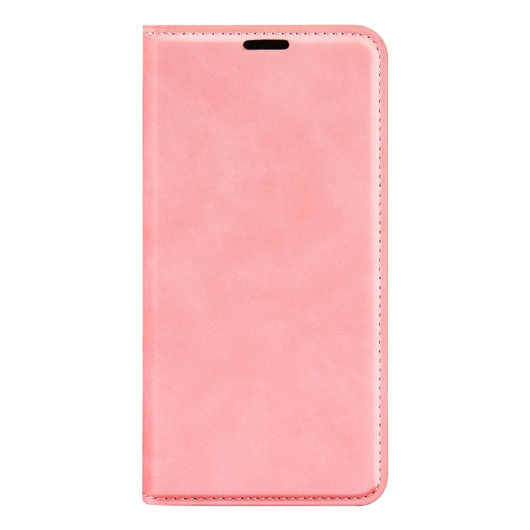 For iPhone 15 Pro Max Retro-skin Magnetic Suction Leather Phone Case(Pink) - HoMEdemic™ 