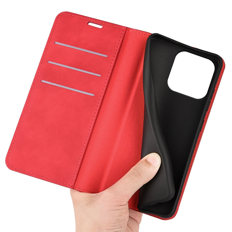 For iPhone 15 Pro Max Retro-skin Magnetic Suction Leather Phone Case(Red) - HoMEdemic™ 