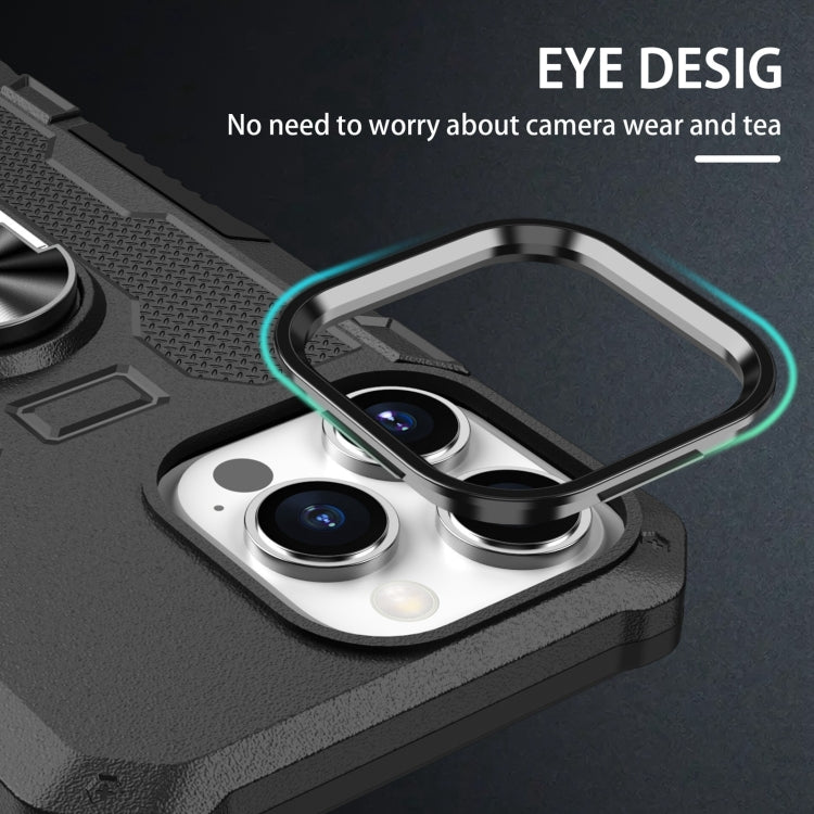 For iPhone 15 Pro Max Ring Holder Armor Hybrid Phone Case(Black) - HoMEdemic™ 