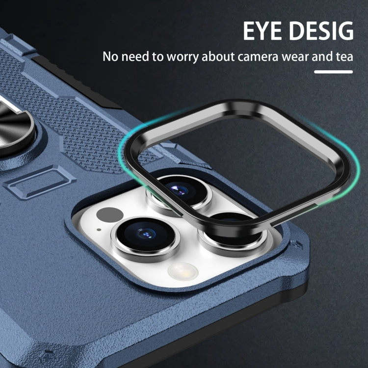 For iPhone 15 Pro Max Ring Holder Armor Hybrid Phone Case(Blue) - HoMEdemic™ 
