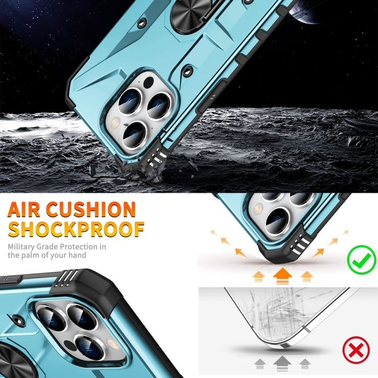 For iPhone 15 Pro Max Ring Holder Phone Case(Light Blue) - HoMEdemic™ 