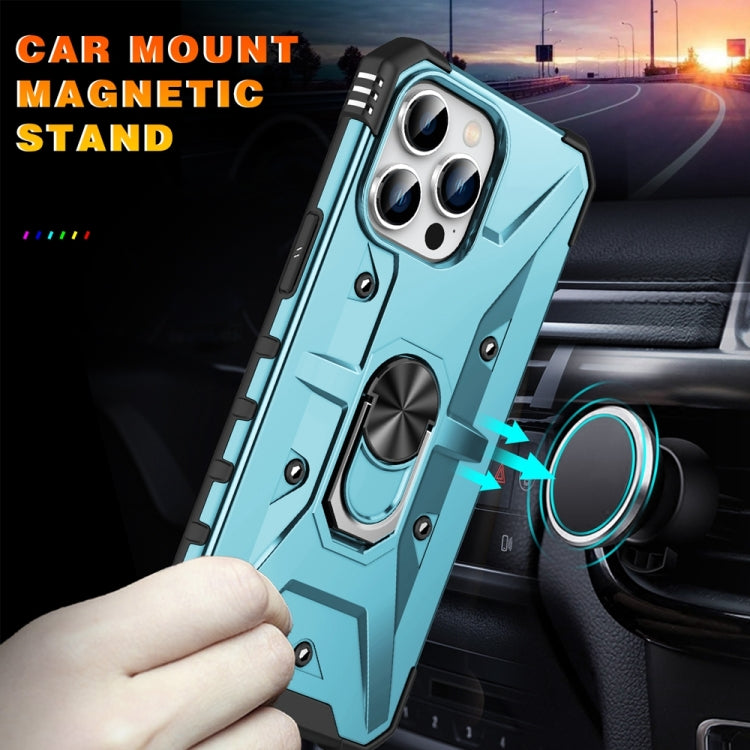 For iPhone 15 Pro Max Ring Holder Phone Case(Light Blue) - HoMEdemic™ 