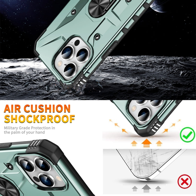 For iPhone 15 Pro Max Ring Holder Phone Case(Midnight Green) - HoMEdemic™ 