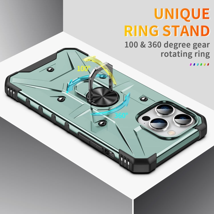 For iPhone 15 Pro Max Ring Holder Phone Case(Midnight Green) - HoMEdemic™ 