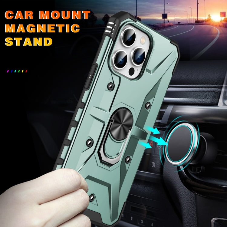 For iPhone 15 Pro Max Ring Holder Phone Case(Midnight Green) - HoMEdemic™ 
