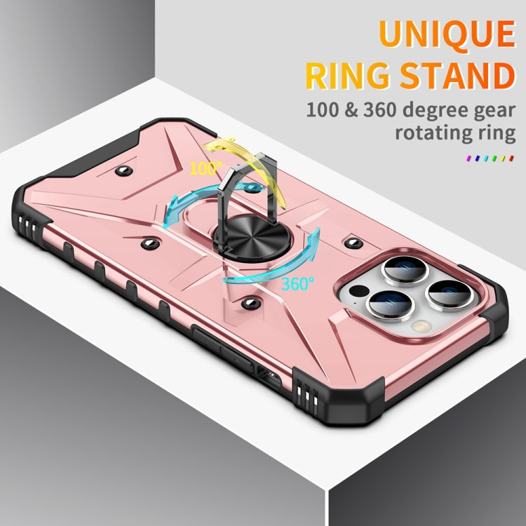 For iPhone 15 Pro Max Ring Holder Phone Case(Rose Gold) - HoMEdemic™ 