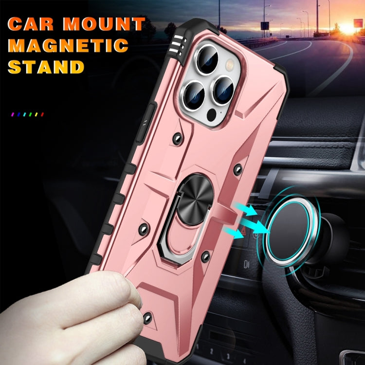 For iPhone 15 Pro Max Ring Holder Phone Case(Rose Gold) - HoMEdemic™ 