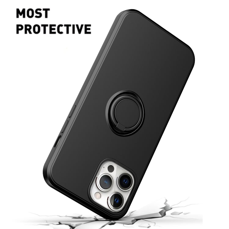 For iPhone 15 Pro Max Ring Kickstand Silicone Phone Case(Orange) - HoMEdemic™ 