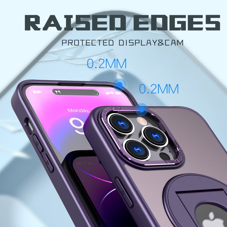 For iPhone 15 Pro Max Rotating Ring Magnetic Holder Phone Case(Purple) - HoMEdemic™ 