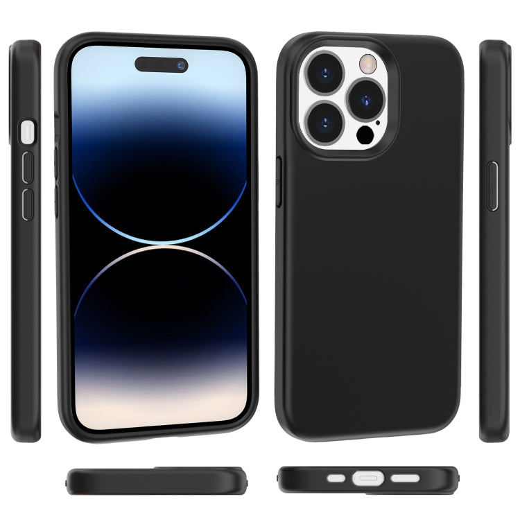 For iPhone 15 Pro Max Rubber Oil Surface Solid Color Phone Case(Black) - HoMEdemic™ 