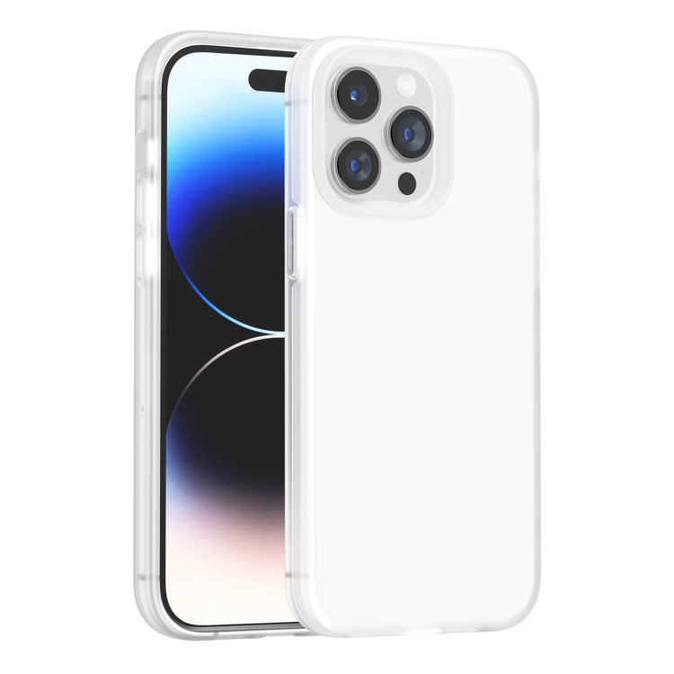 For iPhone 15 Pro Max Rubber Oil Surface Solid Color Phone Case(White) - HoMEdemic™ 