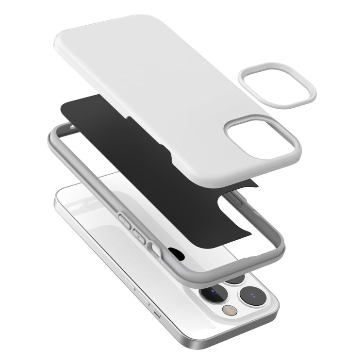 For iPhone 15 Pro Max Rubber Oil Surface Solid Color Phone Case(White) - HoMEdemic™ 