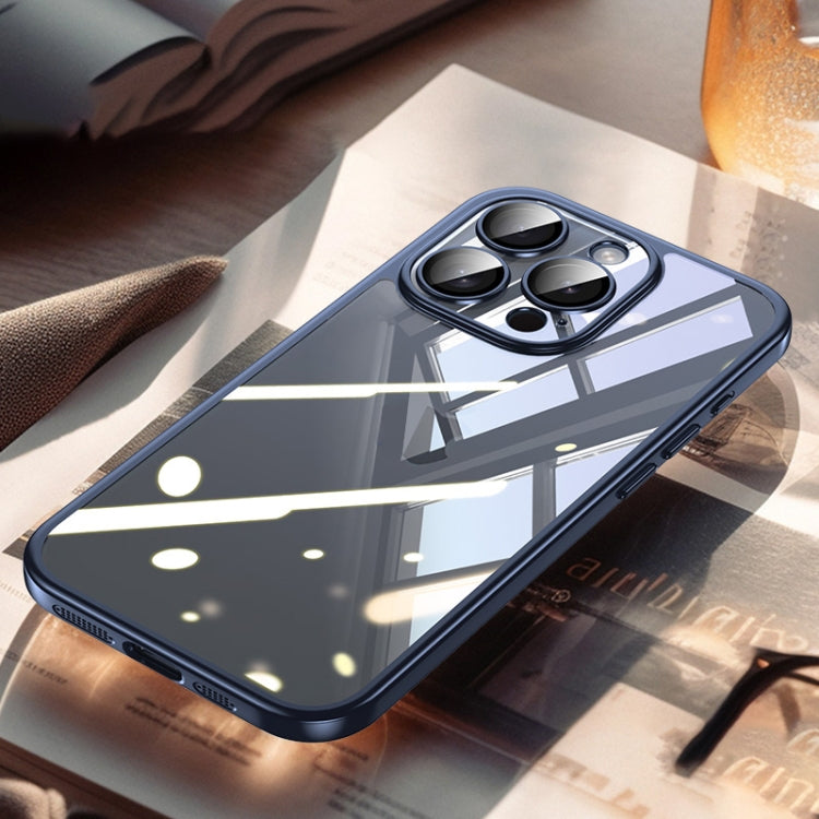 For iPhone 15 Pro Max SULADA Electroplating Frosted PC + TPU Shockproof Phone Case(Blue) - HoMEdemic™ 
