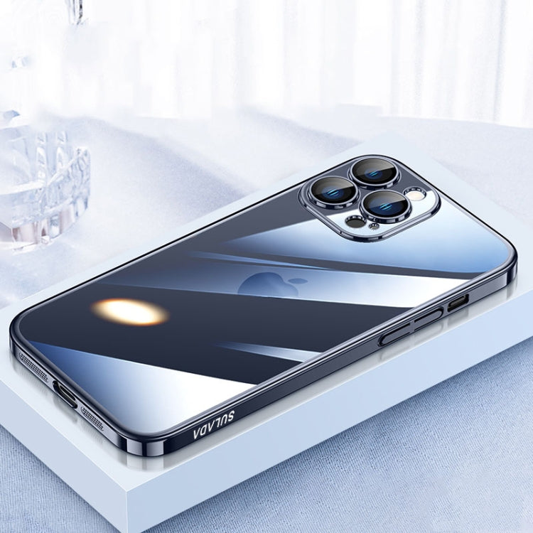 For iPhone 15 Pro Max SULADA JINGJIA Series Lens Protector PC Phone Case(Titanium Blue) - HoMEdemic™ 