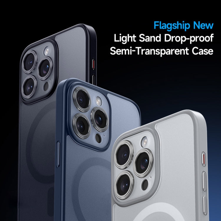 For iPhone 15 Pro Max SULADA Magsafe Magnetic Matte PC + TPU Phone Case(Titanium Blue) - HoMEdemic™ 