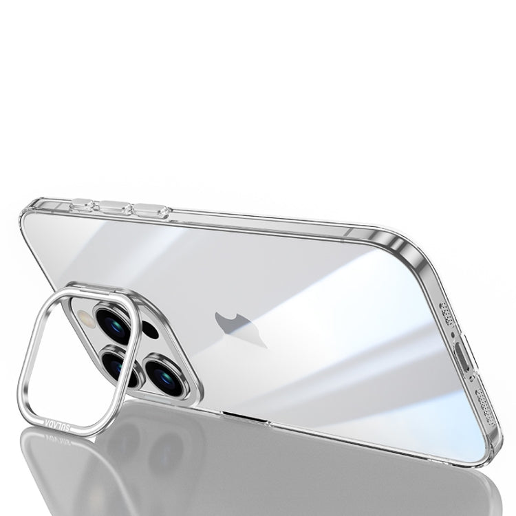 For iPhone 15 Pro Max SULADA PC + Aluminum Alloy Lens Holder Phone Case(Silver) - HoMEdemic™ 