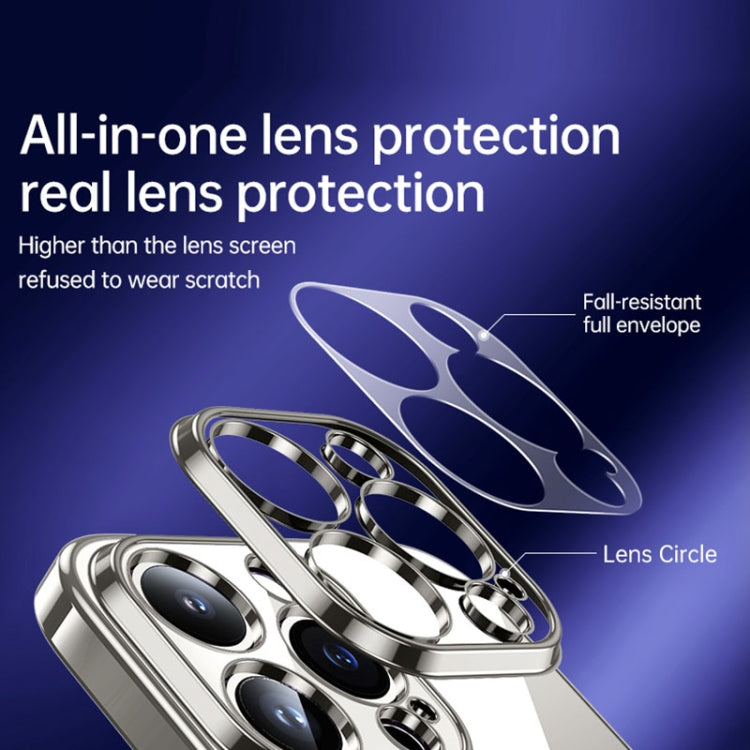 For iPhone 15 Pro Max SULADA Shine Through Series Plating TPU Transparent Phone Case(Silver) - HoMEdemic™ 