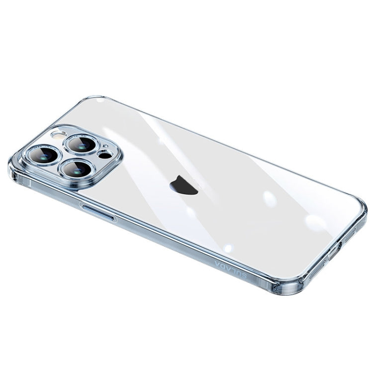 For iPhone 15 Pro Max SULADA TPU Frame + Tempered Glass Transparent Phone Case(Blue) - HoMEdemic™ 