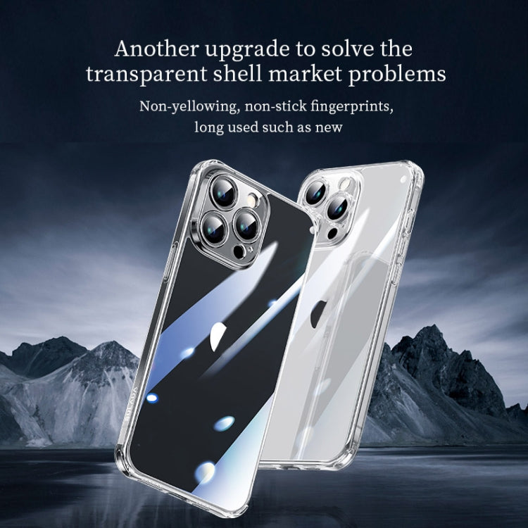 For iPhone 15 Pro Max SULADA TPU Frame + Tempered Glass Transparent Phone Case(Blue) - HoMEdemic™ 