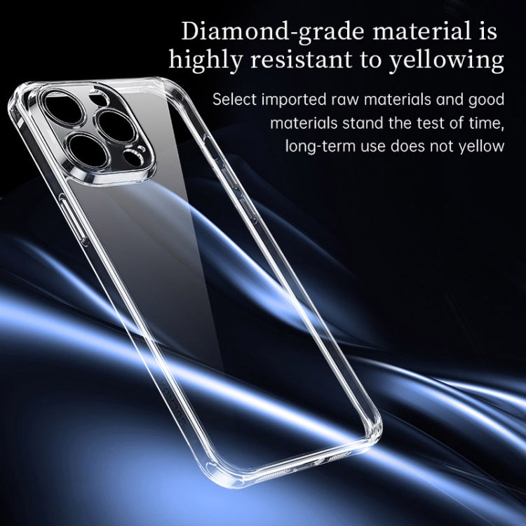 For iPhone 15 Pro Max SULADA TPU Frame + Tempered Glass Transparent Phone Case(Blue) - HoMEdemic™ 