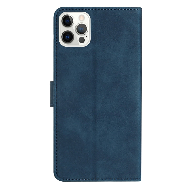 For iPhone 15 Pro Max Seven Butterflies Embossed Leather Phone Case(Blue) - HoMEdemic™ 