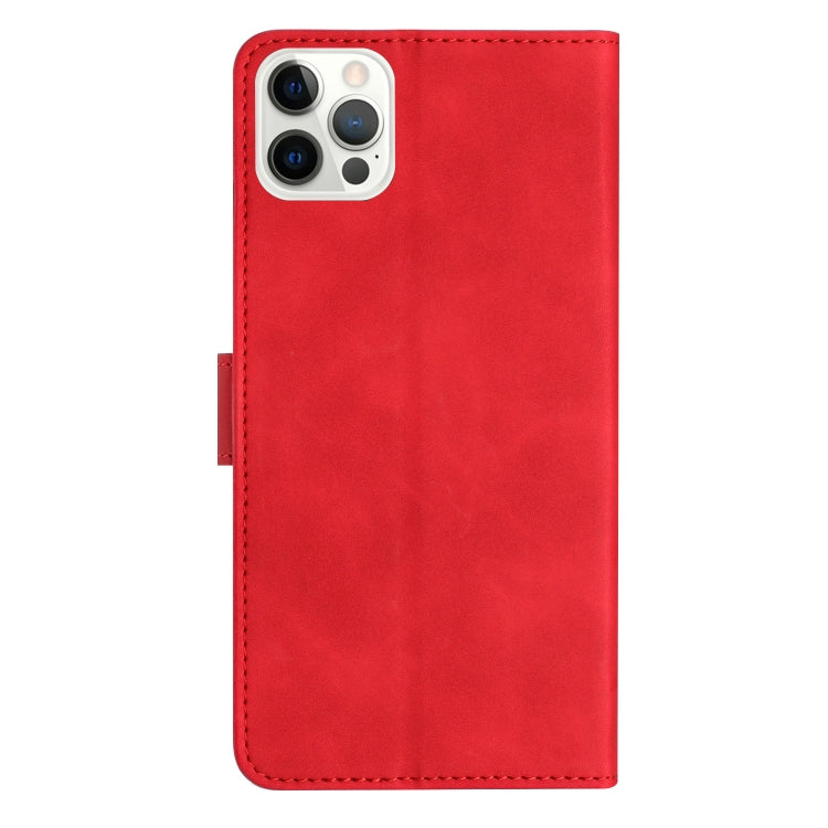 For iPhone 15 Pro Max Seven Butterflies Embossed Leather Phone Case(Red) - HoMEdemic™ 