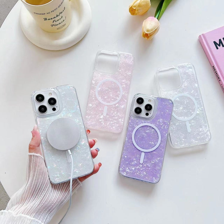 For iPhone 15 Pro Max Shell Texture MagSafe TPU Phone Case(Dazzling) - HoMEdemic™ 