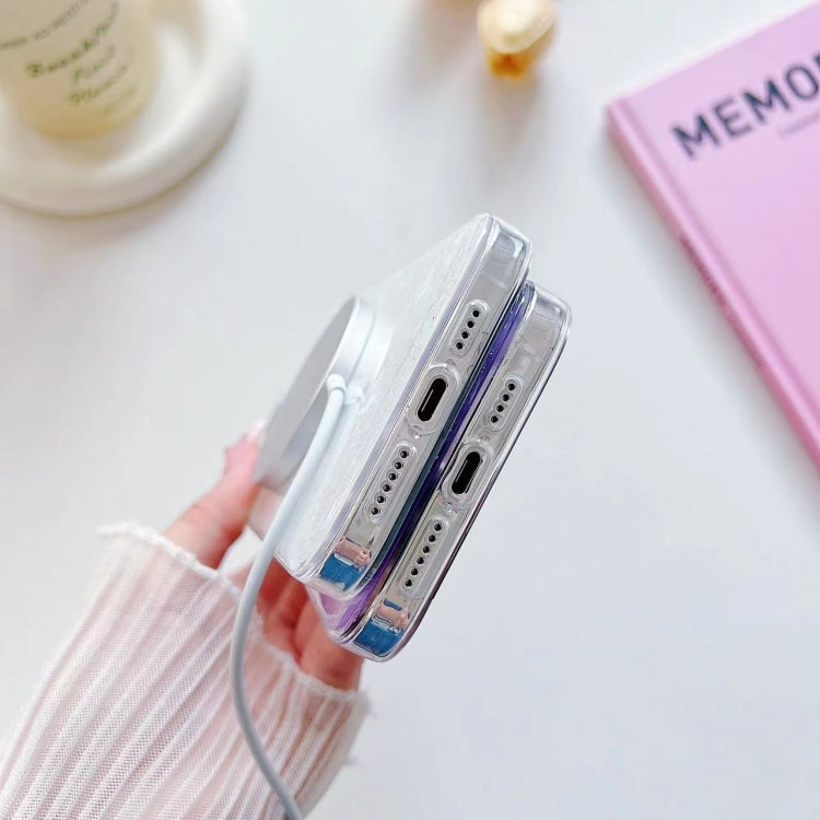 For iPhone 15 Pro Max Shell Texture MagSafe TPU Phone Case(White) - HoMEdemic™ 