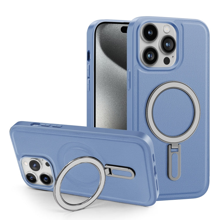 For iPhone 15 Pro Max Shield MagSafe Magnetic Holder Phone Case(Blue) - HoMEdemic™ 