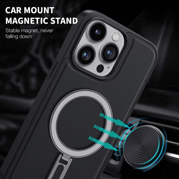 For iPhone 15 Pro Max Shield MagSafe Magnetic Holder Phone Case(Sierra Blue) - HoMEdemic™ 