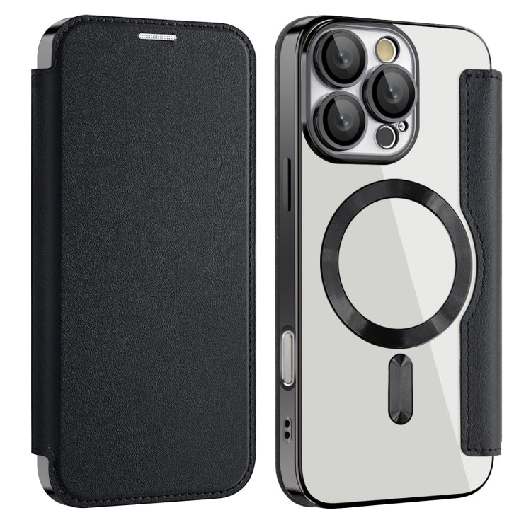 For iPhone 15 Pro Max Shield MagSafe RFID Anti-theft Leather Phone Case(Black) - HoMEdemic™ 