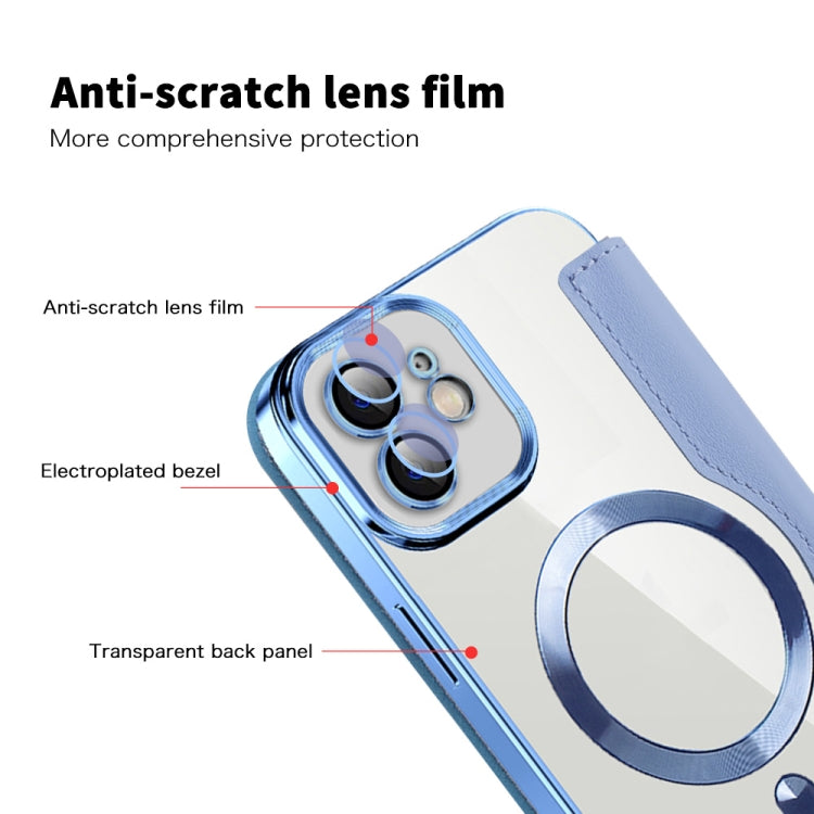 For iPhone 15 Pro Max Shield Magsafe RFID Anti-theft Rhombus Leather Phone Case(Blue) - HoMEdemic™ 