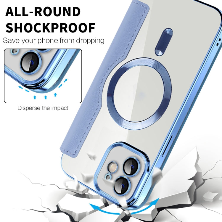 For iPhone 15 Pro Max Shield Magsafe RFID Anti-theft Rhombus Leather Phone Case(Purple) - HoMEdemic™ 