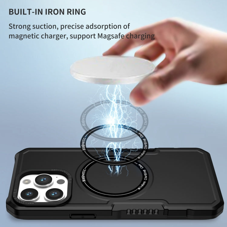 For iPhone 15 Pro Max Shockproof Armor MagSafe Phone Case(Black) - HoMEdemic™ 