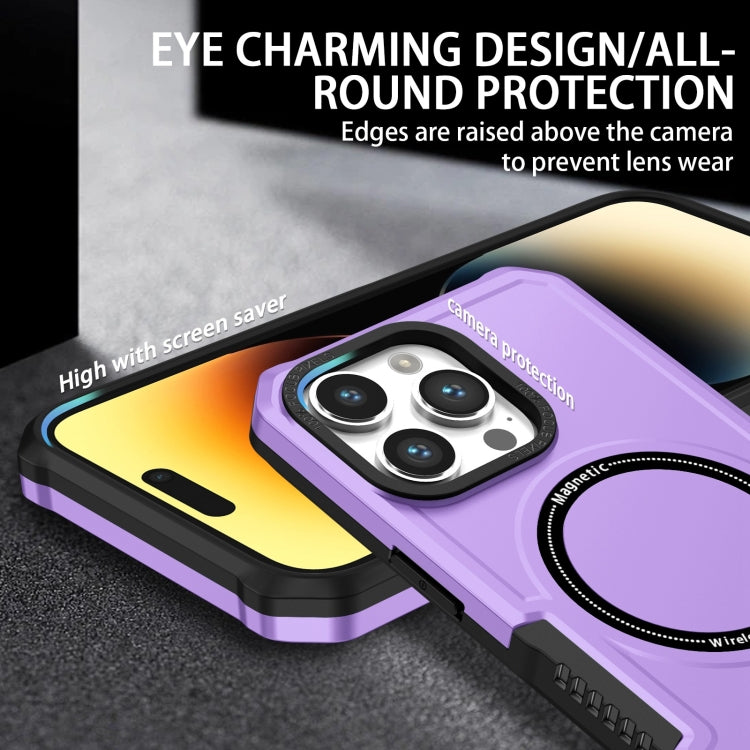 For iPhone 15 Pro Max Shockproof Armor MagSafe Phone Case(Purple) - HoMEdemic™ 