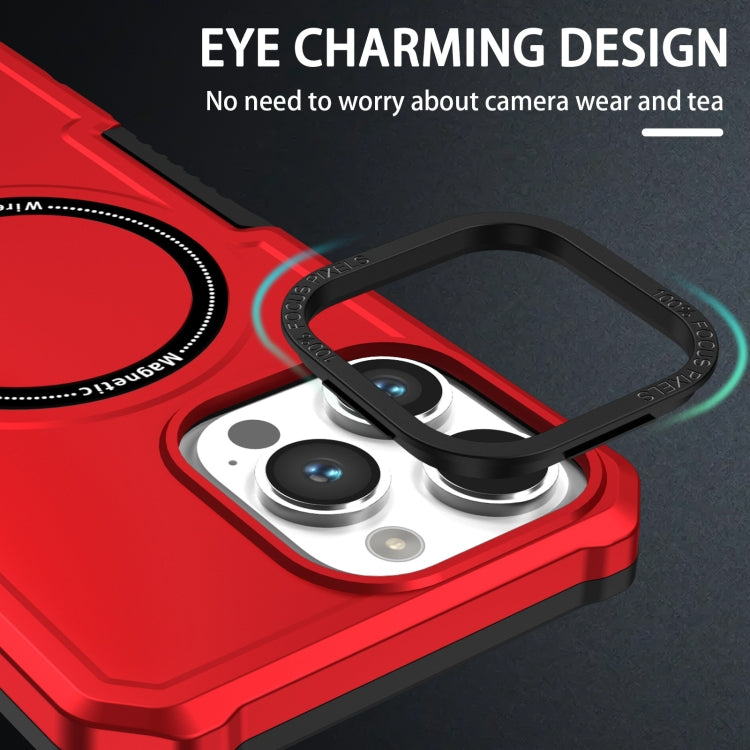 For iPhone 15 Pro Max Shockproof Armor MagSafe Phone Case(Red) - HoMEdemic™ 