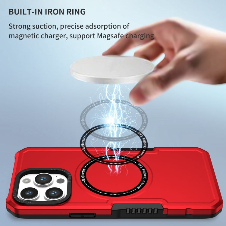 For iPhone 15 Pro Max Shockproof Armor MagSafe Phone Case(Red) - HoMEdemic™ 