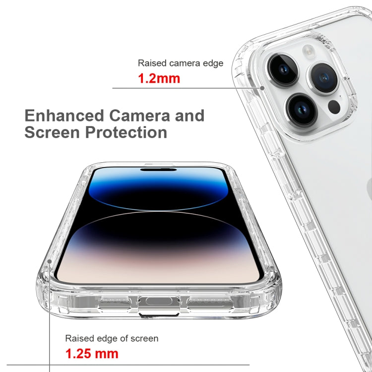 For iPhone 15 Pro Max Shockproof Clear Gradient PC + TPU Phone Case(Black) - HoMEdemic™ 