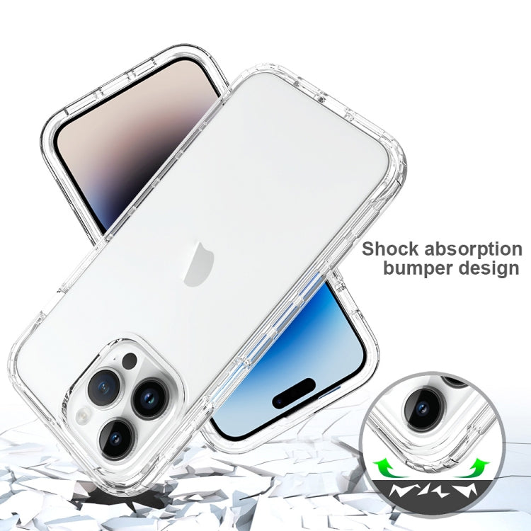 For iPhone 15 Pro Max Shockproof Clear Gradient PC + TPU Phone Case(Blue) - HoMEdemic™ 