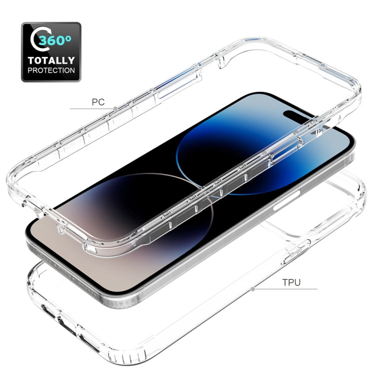 For iPhone 15 Pro Max Shockproof Clear Gradient PC + TPU Phone Case(Transparent) - HoMEdemic™ 