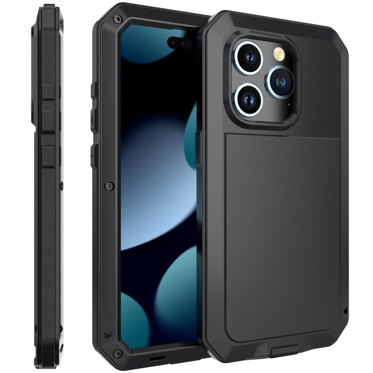 For iPhone 15 Pro Max Shockproof Life Waterproof Dust-proof Metal + Silicone Phone Case(Black) - HoMEdemic™ 