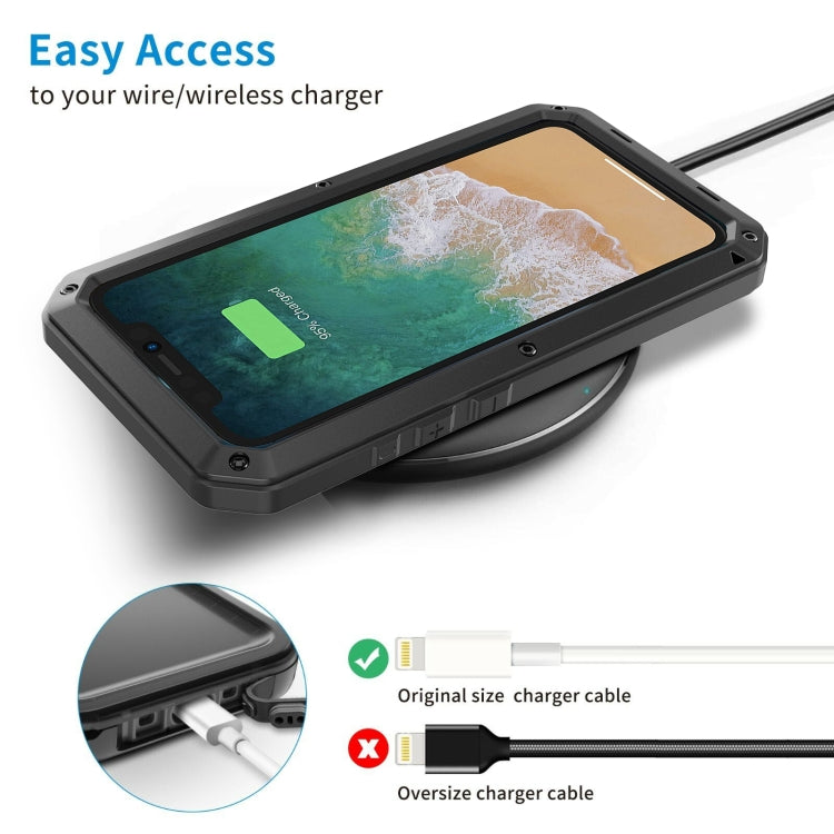 For iPhone 15 Pro Max Shockproof Life Waterproof Dust-proof Metal + Silicone Phone Case(Black) - HoMEdemic™ 