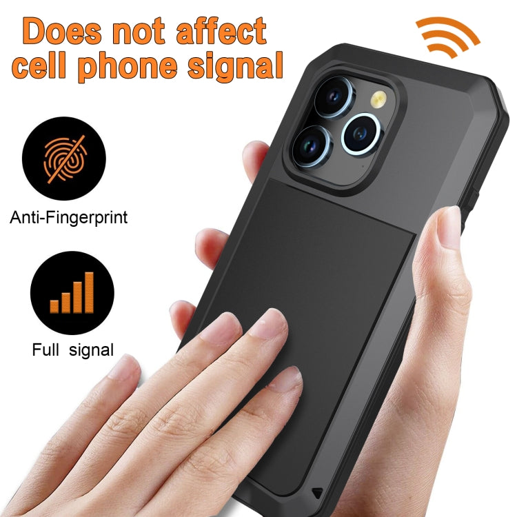 For iPhone 15 Pro Max Shockproof Life Waterproof Dust-proof Metal + Silicone Phone Case(Black) - HoMEdemic™ 
