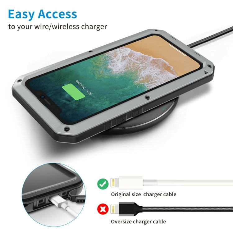 For iPhone 15 Pro Max Shockproof Life Waterproof Dust-proof Metal + Silicone Phone Case(Silver) - HoMEdemic™ 