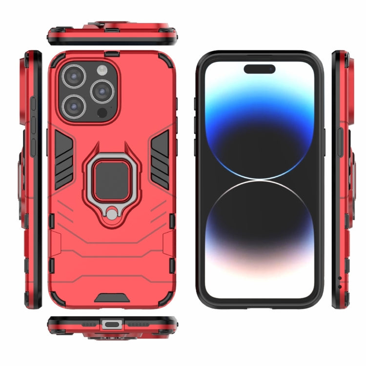 For iPhone 15 Pro Max Shockproof PC + TPU Holder Phone Case(Red) - HoMEdemic™ 