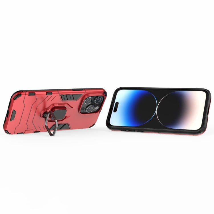 For iPhone 15 Pro Max Shockproof PC + TPU Holder Phone Case(Red) - HoMEdemic™ 
